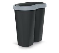 Prosperplast Compacta R Duo 40L Nero Grigio - Contenitore rifiuti monocamera
