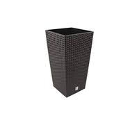 Vaso di fiori Rato 11,4 litri con inserto 20 x 20 x 37,6 cm in colore ocra scuro.