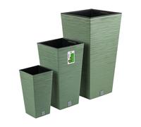 Prosperplast Furu set di vasi da fiori verdi SQUARE
