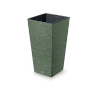 Prosperplast Fioriera FURU con serbatoio e rilievo 29,5x29,5x55 cm 14 L Verde