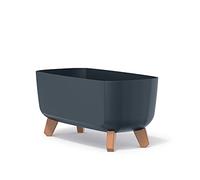 Prosperplast Gracia Case - Vaso da fiori rettangolare, 19,5 x 39 x 18,7 cm, per interni ed esterni, con inserto rimovibile, colore: Antracite