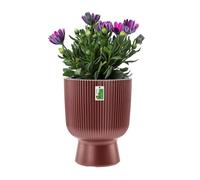 Prosperplast Milly vaso da fiori di design Design moderno a cilindro con inserto per piante, per uso interno ed esterno, resistente al gelo, al calore e ai raggi UV (⌀ 239 mm, Marsala)