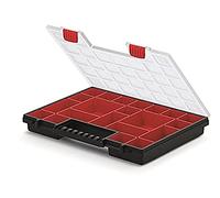Prosperplast Organizer Tool NOR B (scatola di assortimento, rivista di piccole parti per viti/attrezzi, scatole rimovibili, coperchio trasparente, scatola di ordinamento), trasparente