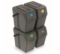 Prosperplast Pattumiere Segregazione Sortibox Colore Grigio (4x25L)