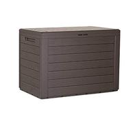 Prosperplast Cassapanca da giardino in legno Woodebox 190L 78x43.3x55 cm Umbra
