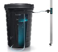 Prosperplast Serbatoio per acqua di pioggia Raincan 210l, dimensioni 648 x 648 x 928 mm, colore nero + set di accessori