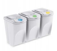 Prosperplast Set 3 x 35 l cestino riciclaggio SORTIBOX - ashen