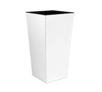 Urbi Vaso di fiori alta 16,3 litri, plastica, 22 x 22 x 42 cm in colore bianco