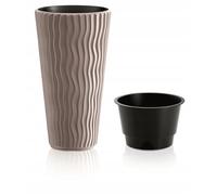 Prosperplast Vaso da fiori Sandy Slim 34,9 CM mocca