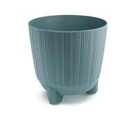 PROSPERPLAST Vaso da fiori scanalato - 14,5 x Ø, cm - Vaso per piante per interni ed esterni, decorazione per la casa, piante da interno grazioso, blu (DRF150N-5415C)