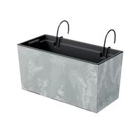 Prosperplast Vaso da fiori URBI CASE BETON EFFETTO W 395x185x195 Bétone con fissaggio e ganci per serbatoio