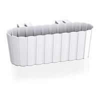 Prosperplast Jardinera per Balcón Bodee Hook 4.9l., Dimensioni (mm) 383x22x130, colore bianco