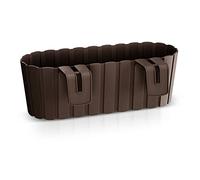 Properplast Fioriera per balcone boardee hook 4.9l., dimensioni (mm) 383x212x130, colore marrone