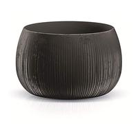 Prosperplast - Vaso per piante design 2 in 1 simile al cemento, vaso per piante rotondo in plastica