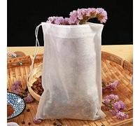 Prosperveil, 50 bustine da tè usa e getta con coulisse, bustine da tè in tessuto per foglie sciolte, tè, spezie, erbe aromatiche, sacchetti di filtro, 12 x 16 cm, confezione da 50 pezzi