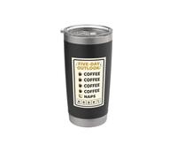 Prospettiva di cinque giorni: caffè sonnellini amante mattutino tossicodipendente della caffeina Bicchiere termico in acciaio inox doppia parete