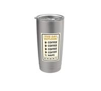 Prospettiva di cinque giorni: caffè sonnellini amante mattutino tossicodipendente della caffeina Bicchiere termico in acciaio inox doppia parete