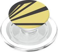 Prospettiva strisce ottiche giallo carbone PopSockets PopGrip per MagSafe