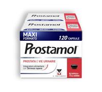 Prostamol, Integratore Prostata e Vie Urinarie, con Serenoa repens, 120 cps | con Serenoa repens 320mg per il Benessere Urinario Maschile, Senza Glutine, Senza Zuccheri, Senza Lattosio, Senza Coloranti