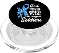 Prostata Cancro Consapevolezza Nastro Chemo Fede Soldati Dio PopSockets PopGrip per MagSafe