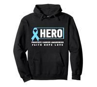 Prostate Cancer Hero - Consapevolezza del Cancro alla prostata Azzurra Felpa con Cappuccio