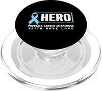 Prostate Cancer Hero - Consapevolezza del cancro alla prostata azzurra PopSockets PopGrip per MagSafe