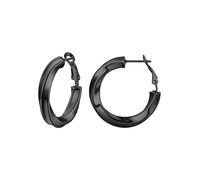 PROSTEEL 30MM Nero Orecchini Donna Orecchini a Cerchio Vuoto Orecchini Oversize Y2K Colonna di Torsione Pendolarismo Vacanza Festa Orecchini Combinazioni di Impilamento