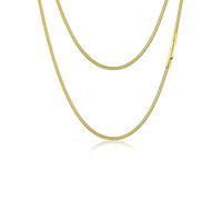 PROSTEEL 51CM Collana Serpente 2MM Collana Uomo Acciaio Donna Argento Serpentina Agile Catenina Versatile Solo o Impilato in 316L Acciaio Inox