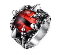 PROSTEEL Anello Uomo Acciaio Inossidabile Anelli Acciaio Inossidabile Anelli Acciaio Uomo Argento Misura 23 Artiglio Della Morte Gotico Punk Hip Hop con Confezione Regalo