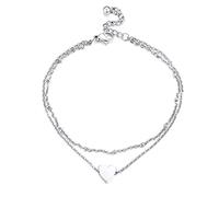 PROSTEEL Cavigliera Creativa Manette a Catena Regolabile Set Impilabili Estetica Tricolore Cavigliera Donna Minimalismo Vacanze al Mare
