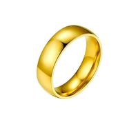 Prosteel - Fede semplice, unisex, anello lucido in acciaio Inox 316L, placcata oro 18 kt / placcatura ionica blu, da matrimonio, per coppia innamorata, 3 colori a scelta, acciaio inossidabile placcato oro, 12, colore: oro, cod. PSR2522J-06