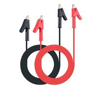 Proster 2PZ Puntali da Test 1M Cavo Test Lead 15A da Alligatore Clip a Alligatore Clip per Multimetro