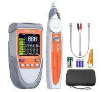Proster Cercacavi di Rete LCD VA, Tester RJ45 RJ11 con Test PoE | Ricerca Analogica e Digitale Vibrazione Controllo Continuità CAT5/CAT6/CAT7/CAT8 Verifica Crimpatura e Batteria 500mAh