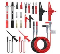 Proster Kit Puntali da Test per Multimetro Kit Test Leads 24 in 1 con Clip a Coccodrillo Spina Banana Sonda Test Arraffone a Molla Ecc per Tester Circuito Tensione