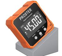 Proster Livella Digitale Inclinometro con Display LCD VA Misurazione Angolare 4x90° Funzione di Zero e Magnete Precisione 0 05° Lettura Invertibile Avviso di Batteria Bassa con Batteria e Cacciavite