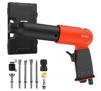 Proster Martello Pneumatico 250mm, Air Hammer Kit con 5 Scalpelli | Scalpello ad Aria Compressa in Acciaio con Cambio Rapido e Custodia, Ideale per Metallo, Edilizia e Lavori Fai da Te