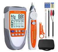 Proster Tester per Cavi di Rete Portatile Display LCD a Grande Schermo Tester di Tensione Corrente Modalità POE/Digitale/Analogica Rilevatore di Line Funzione Torcia a LED
