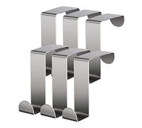 ProsXinty Ganci per Porta in Acciaio Inossidabile, Ganci per Appendere a Forma di Z, Gancio Sopraporta, per Porta dell'Armadio Guardaroba Cassetto Porta della Stanza Cucina(4,5cm)
