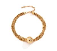Prosy Chunky Geometrica Sfera Choker Collana Catena e Bracciali Collane Spesse Catene A Mano Punk Gioielli per le Donne e Ragazze (Collana-oro)