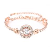 Prosy Crystal Braccialetti Strass Fantasy Hand Accessori Gioielli Regolabili per le Donne e Ragazze (Oro rosa)