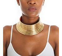 Prosy Punk, collana africana girocollo, color oro, regolabile, per le donne