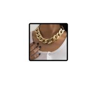 Prosy Punk Cuban Link Chain Choker Collana Leggera Chunky Ovale Chain Link Collana Dichiarazione Hip Hop Gioielli per le Donne e le Ragazze (Oro)