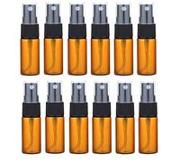 Protable - 12 flaconi da 10 ml, in vetro ambrato, ricaricabili, profumi, profumo, campioni, flaconcini per cosmetici da viaggio e in uscita, ambra, 10ml/0.34oz, moda