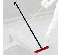 Protable Steel Tool Lifter/Wheel Pin Puller for Concrete Septic Covers | Heavy-Duty Hand Hole Hook with Red Handle, 17 25 33 Inch Lenght Pry Bar(A-style,Length 65cm/25.5in)