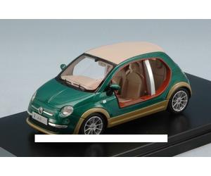 Protar PR0256 FIAT 500 CASTAGNA EV KHAMIS GHEDDAFI 2009 GREEN/WOOD 1:43 Modellin