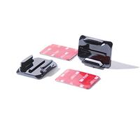 PROtastic® - Supporti adesivi curvi + cuscinetti 3M per GoPro e action camera SJCAM, per montaggio su casco, confezione da 2