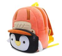 PROTAURI Zainetto Bambina Bambino 1-4 Anni, Zaino Asilo Bimba Bimbo Comod, Sacca Asilo Leggero, Design Pinguino Pattinatore