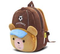 PROTAURI Zainetto Bambino 1-4 Anni, Zaino Asilo Bimba Comod, Sacca Asilo Leggero, Design Orso Calciatore