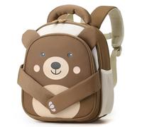 PROTAURI Zainetto Bambino, 2-6 Anni, Zaino Asilo Bimbo Riflettente e Impermeabile con Cinturino Torácico, Carino & Trasformabile Sacca Asilo Leggera, 11.6L, Orso