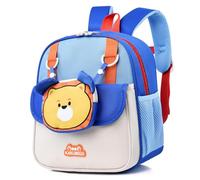 PROTAURI Zainetto Bambino, Zaino Asilo Bimbo con Cinturino Toracico e Portamonete, Sacca Asilo con Cartoon Animale Mini, Impermeabile e Leggero, 2-6 Anni, 8L, Design Motivo Orso